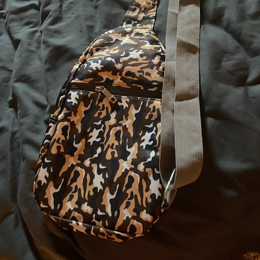Camo crossbody bag